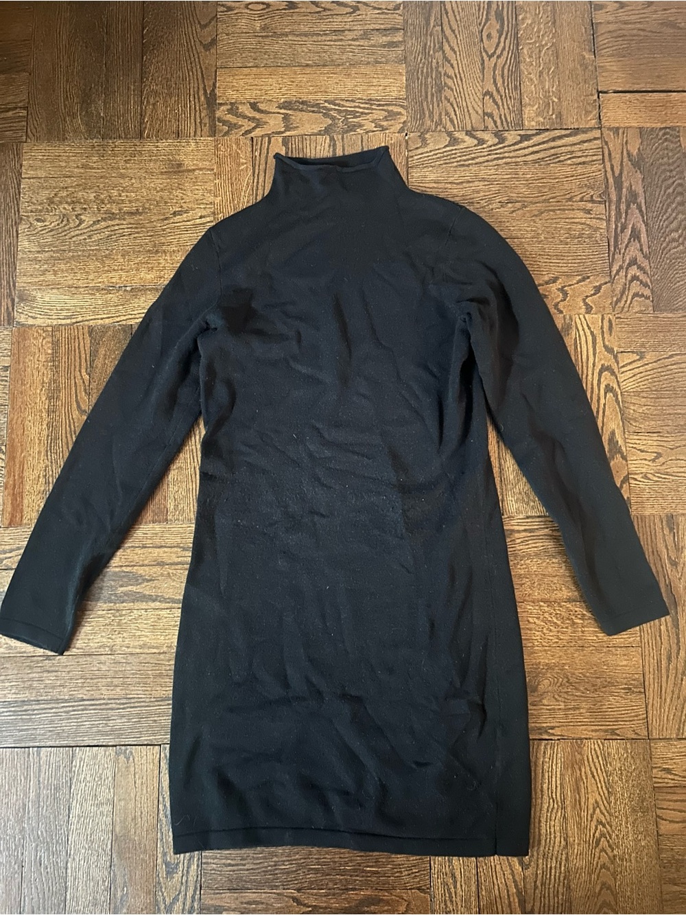French Connection Black Turtleneck Sweater Dress